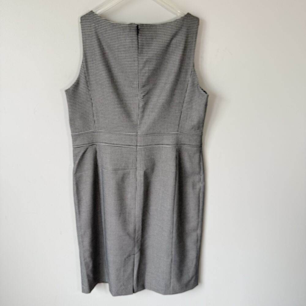 Ann Taylor Wool Blend Houndstooth Sheath Size 16 Sleeveless dress Career New - Picture 5 of 5